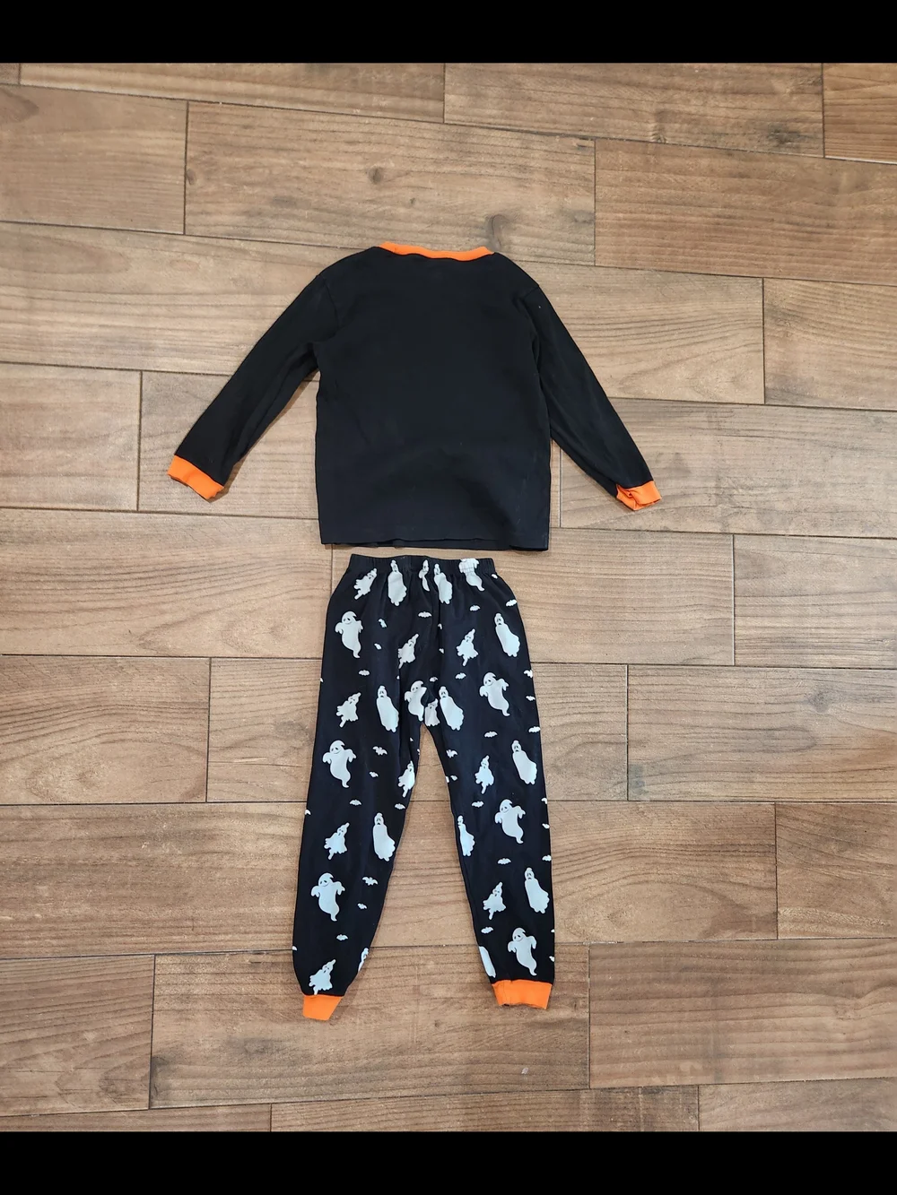 Kids ghost pajama set Kids Black & Orange Ghost Pajama SetUnisex Size 7